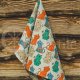 Colourful half-linen kitchen towel "Cats"